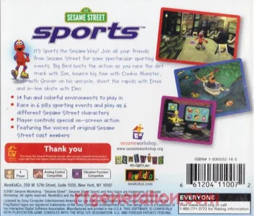 Sesame Street Sports (US) box cover back